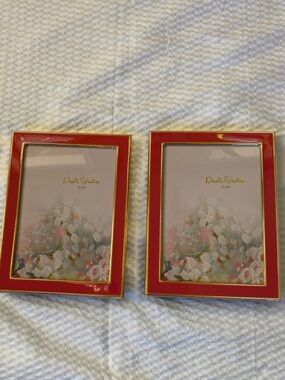 Pink & Gold Enamel 4 x 6 Picture Frame - Set of 2
